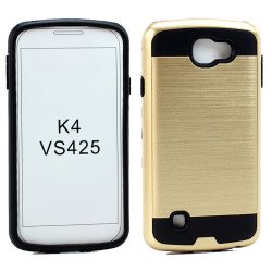LG K4 VS425 Iron Shield Hybrid Case (Champagne Gold)
